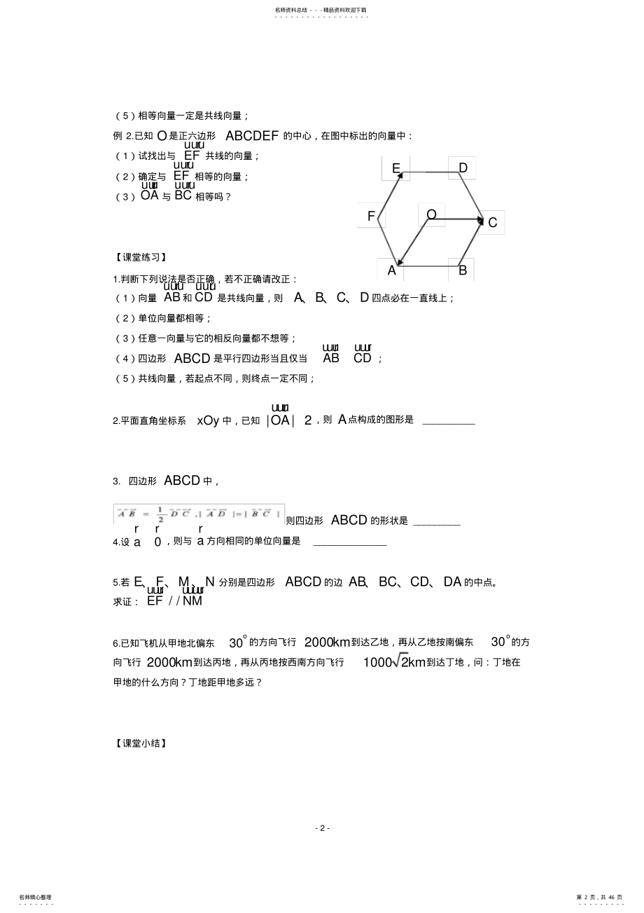 人教版-高一数学必修全套导学案,推荐文档 .pdf_第2页