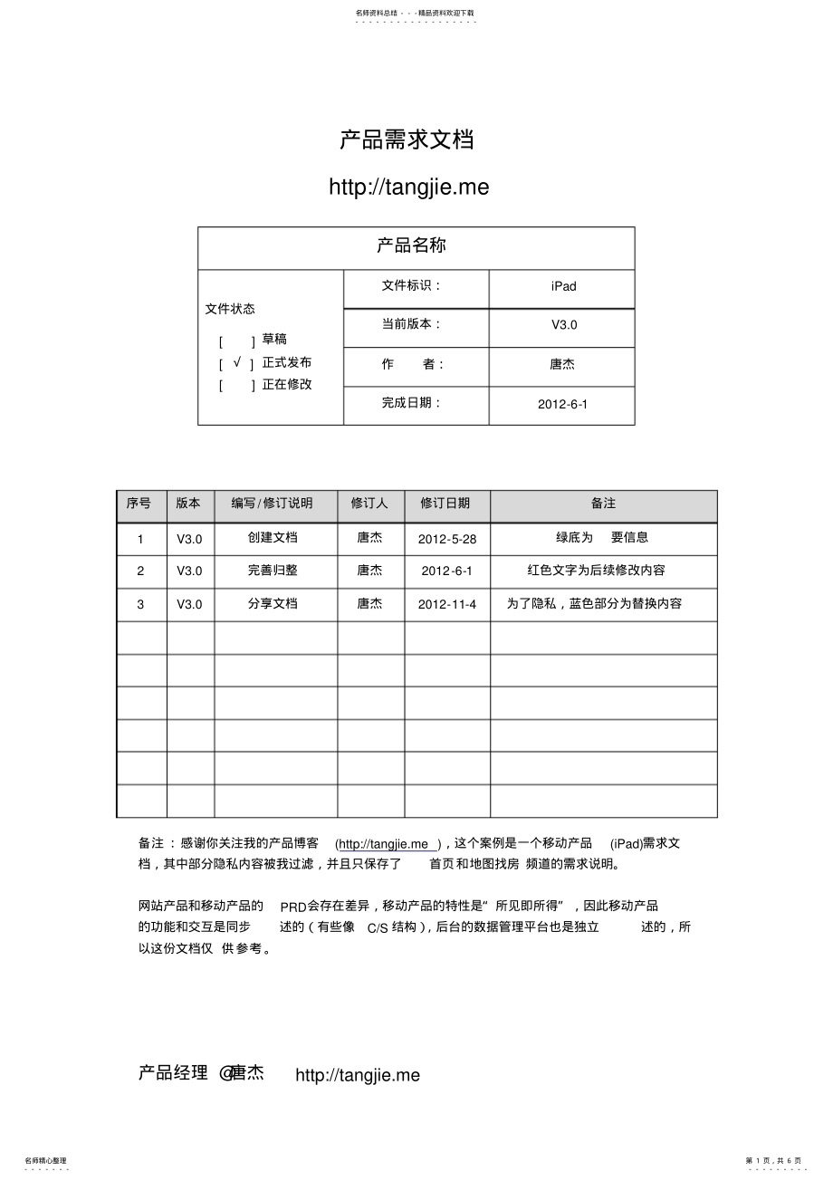 2022年产品需求文档-示例 .pdf_第1页