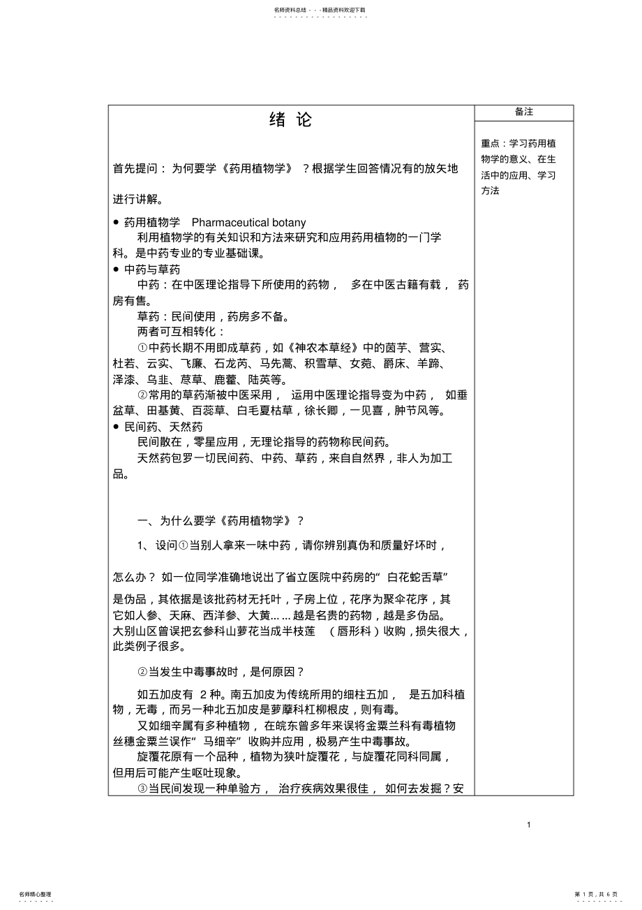 2022年绪论《药用植物学》 .pdf_第1页