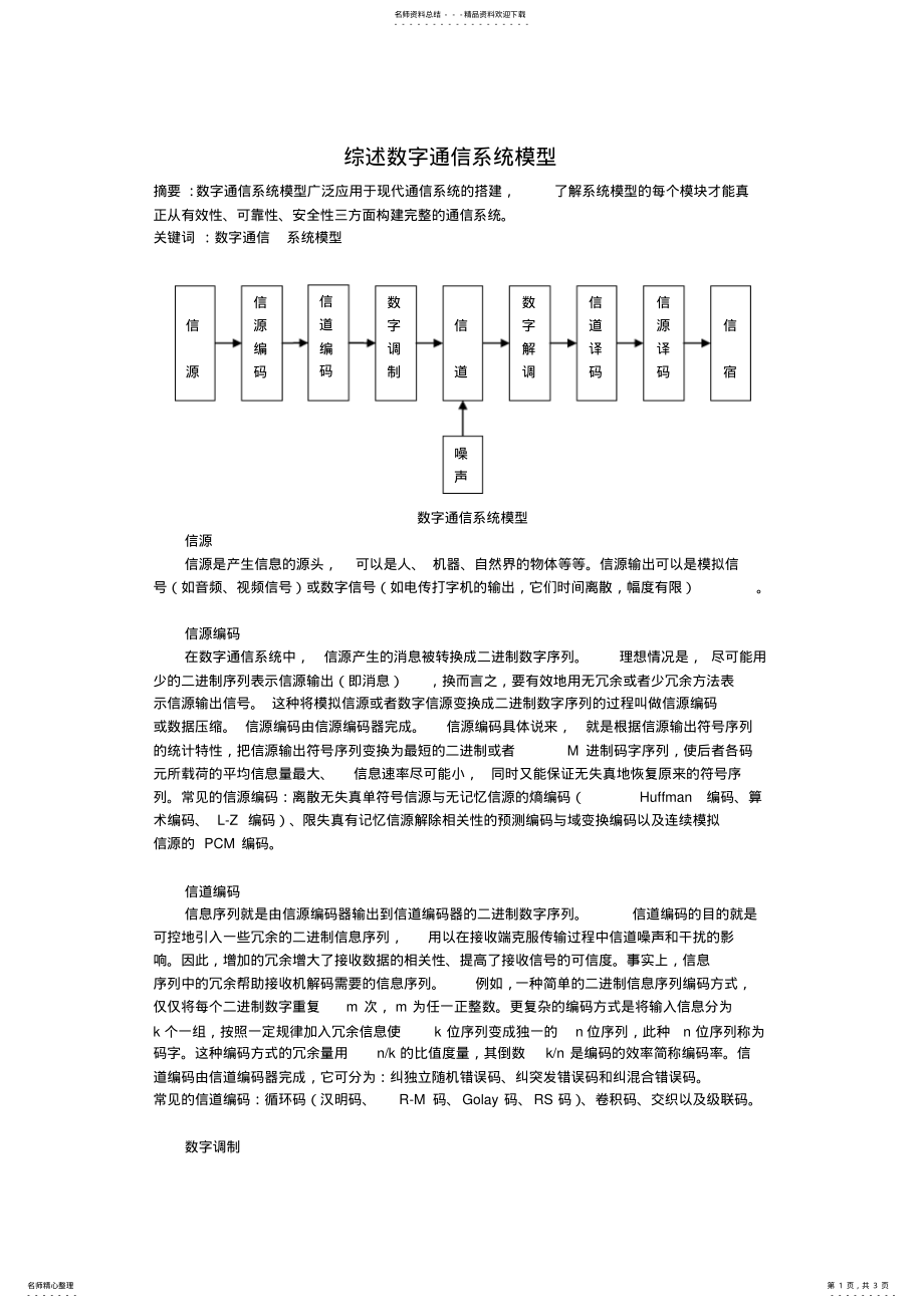 2022年综述通信系统模型 .pdf_第1页