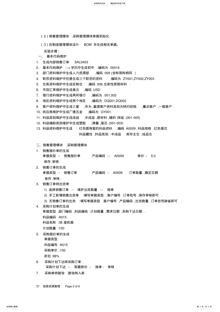 2022年信息资源管理本科实验大纲 .pdf_第2页