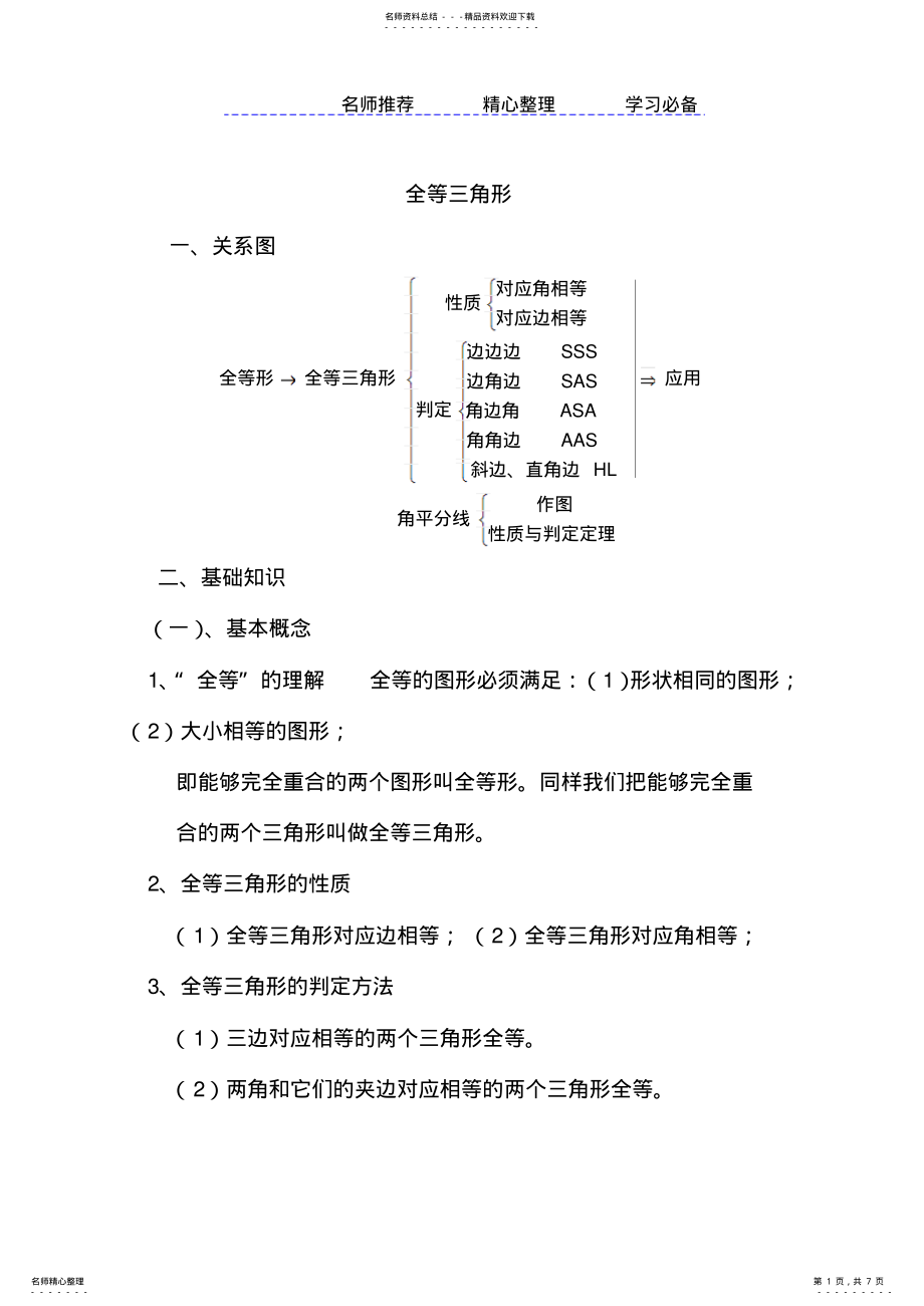 2022年苏教版数学八上第一章第二章知识点总结 .pdf_第1页