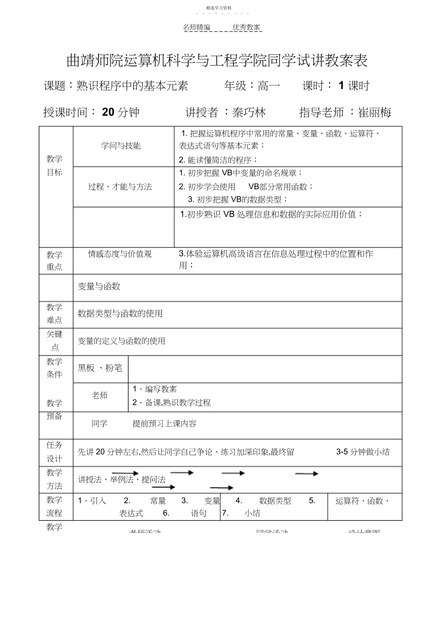 2022年认识程序设计中基本元素教案.docx_第1页