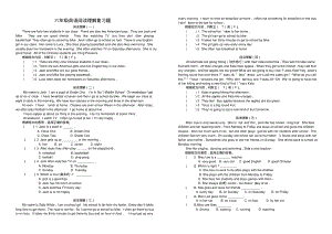 英语试题练习题教案学案课件六年级英语阅读理解复习题.pdf