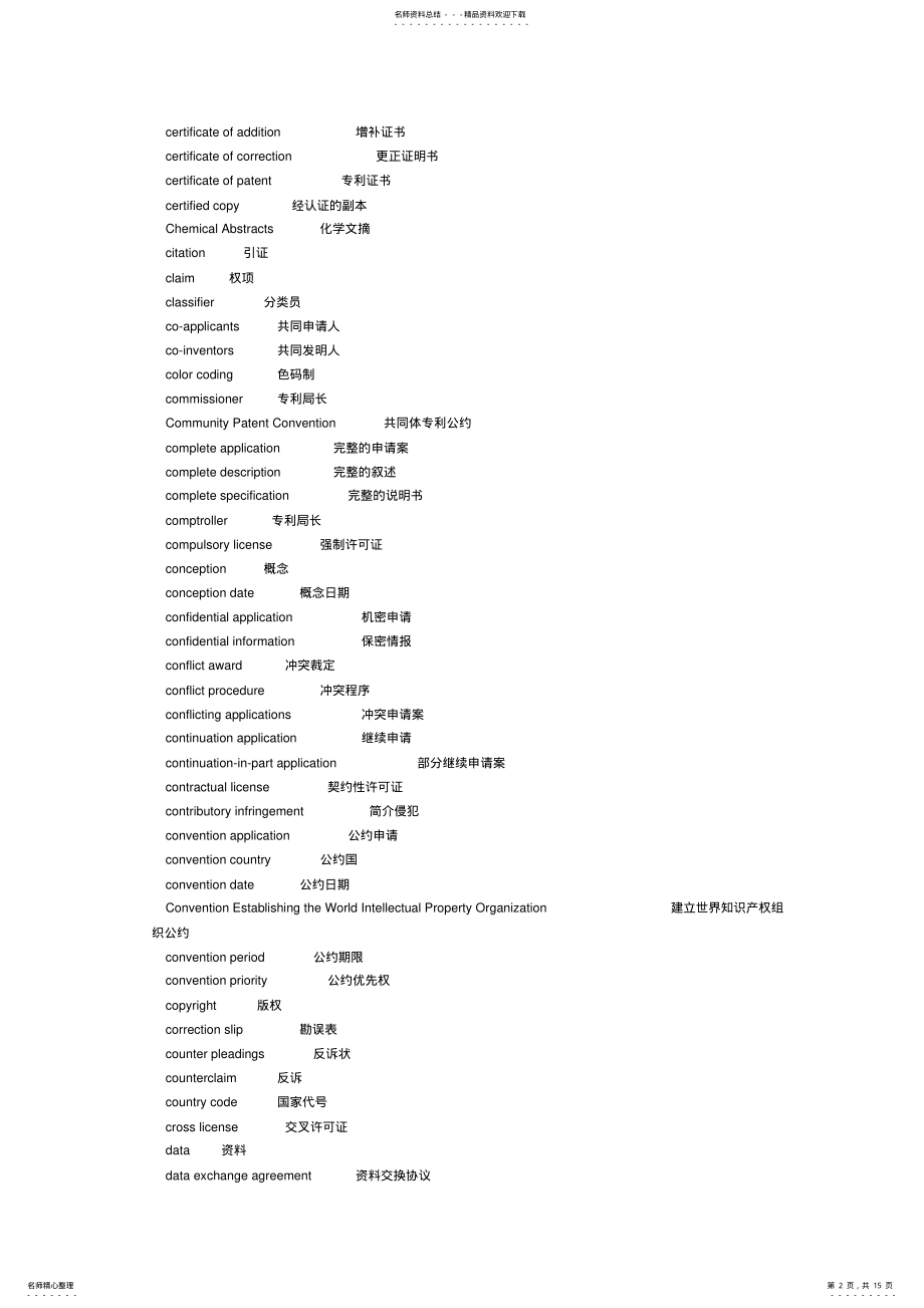 2022年英语专利词汇 .pdf_第2页