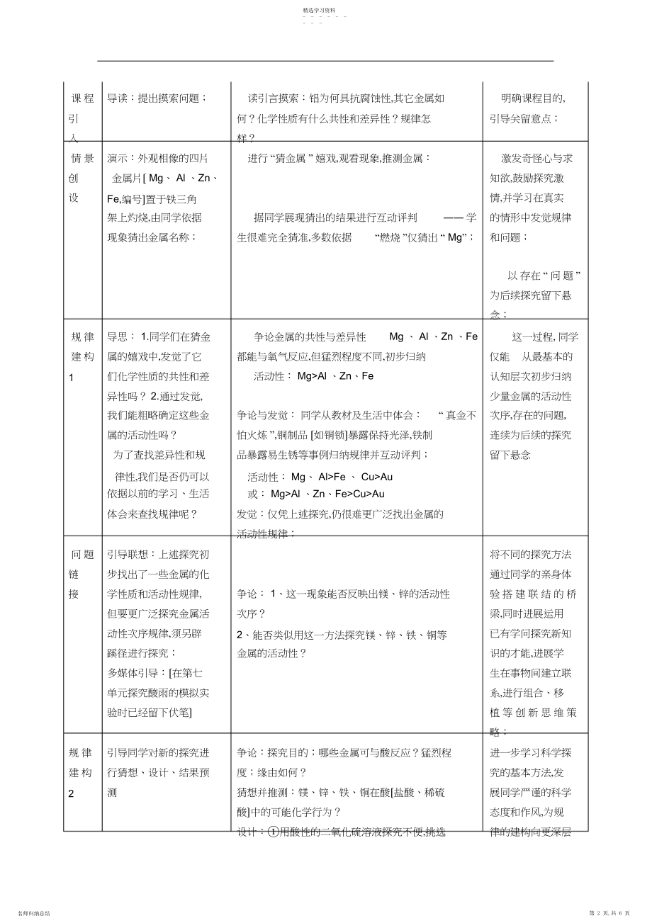 2022年课题--金属的化学性质-.docx_第2页