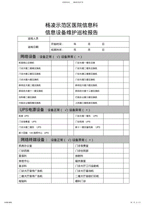 2022年网络设备维护巡检报告 .pdf