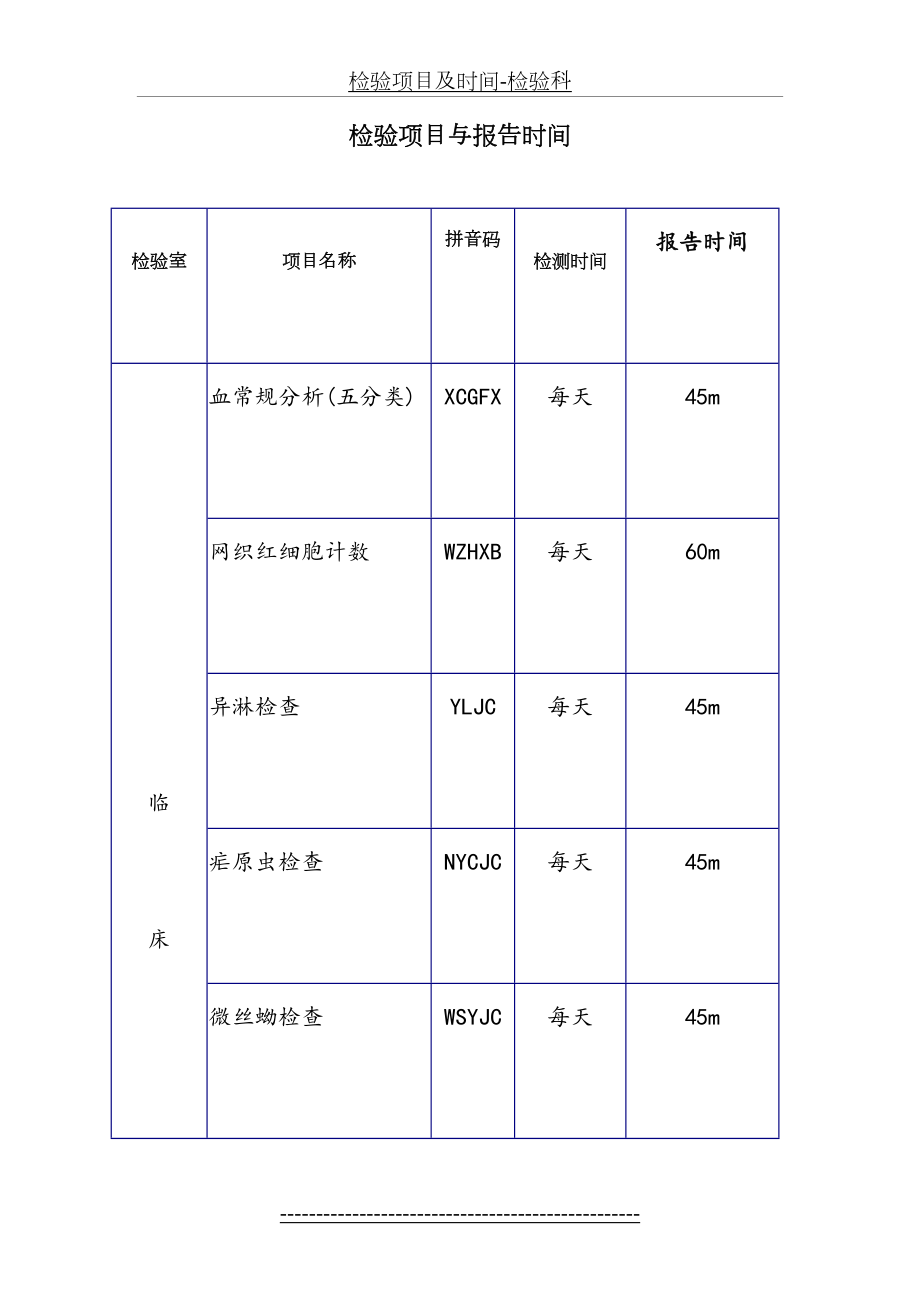 检验项目及时间-检验科.doc_第2页