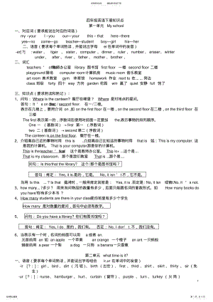 2022年人教版四年级英语下册知识点总结,推荐文档 2.pdf