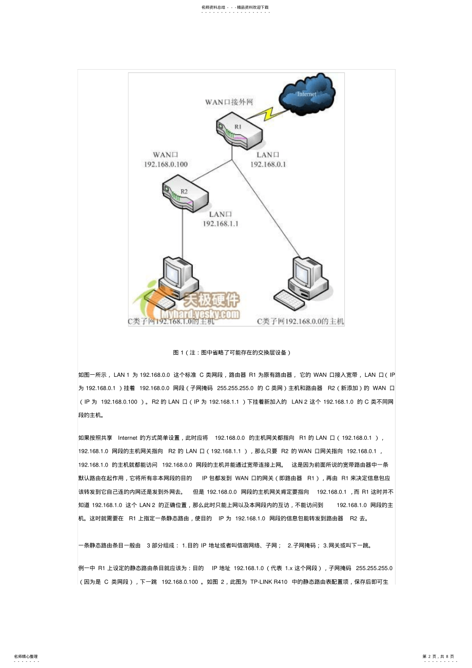 2022年设置静态路由不同网段互相访问实用 .pdf_第2页