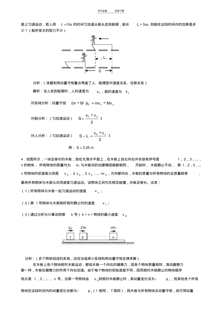 高考二轮复习专题(物理-动量守恒定律).pdf_第2页