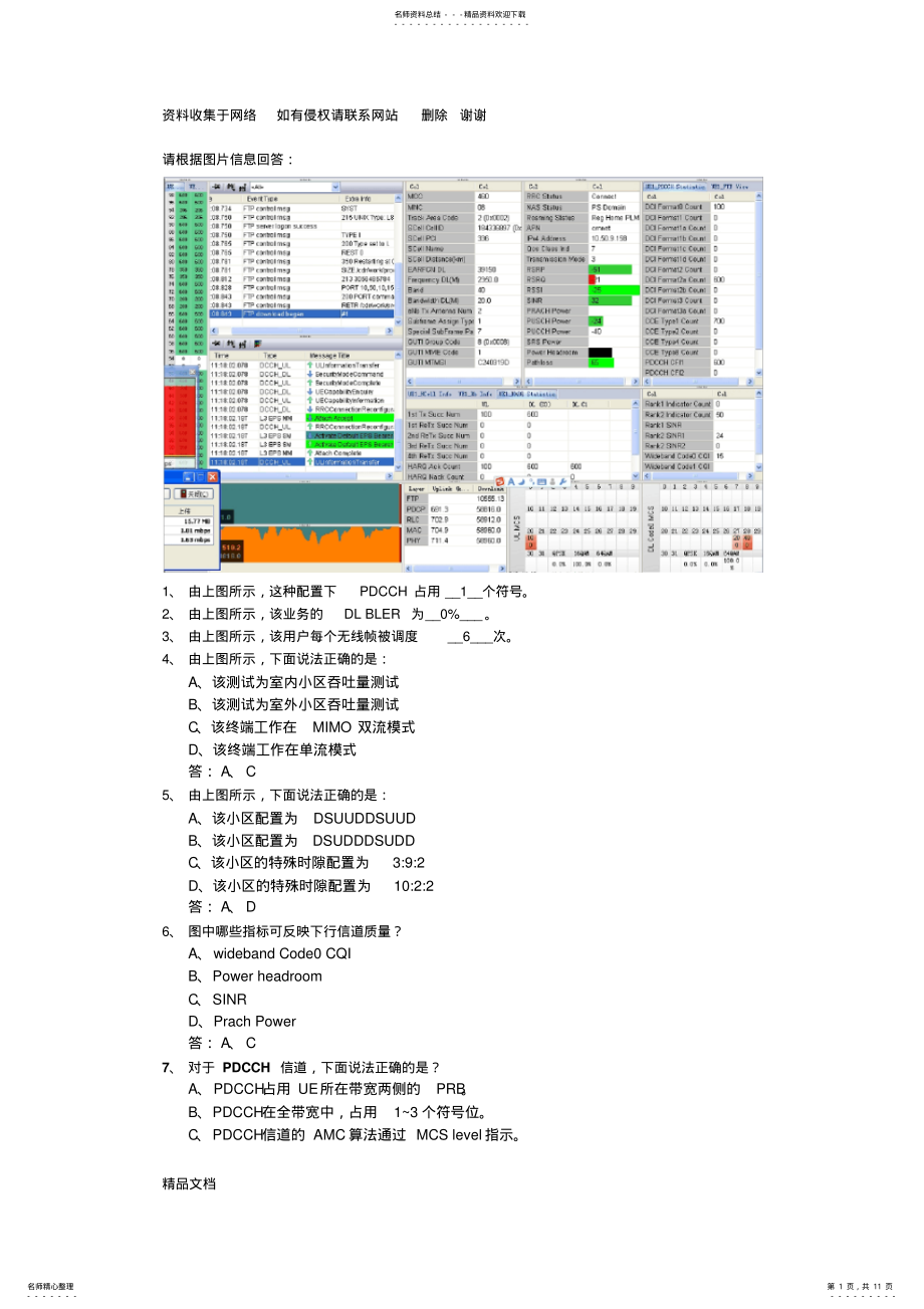 2022年诺西LTENPO认证题库 .pdf_第1页