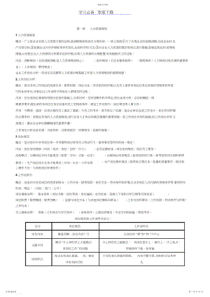 2022年企业人力资源管理师三级考点终极总结.docx