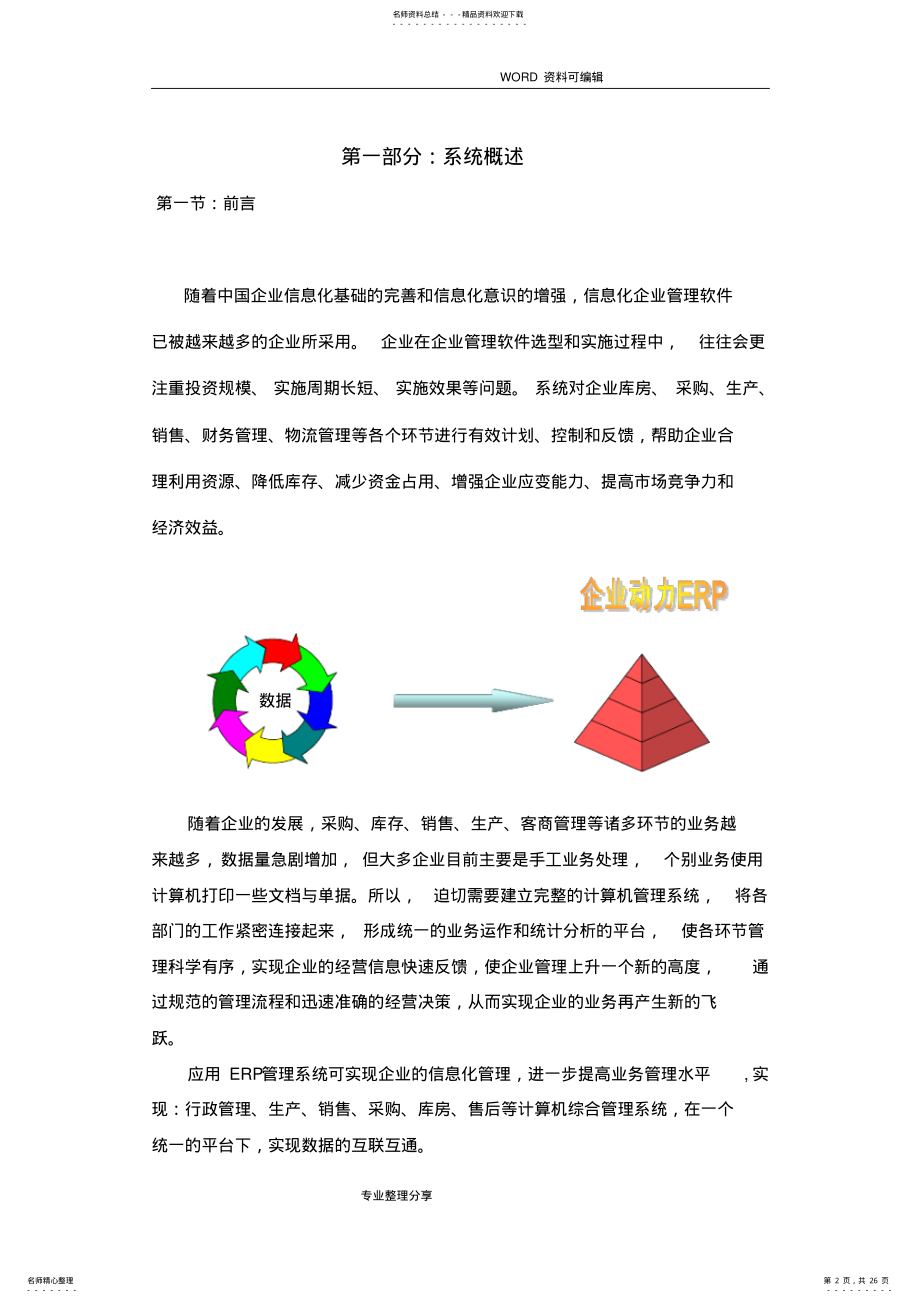 2022年企业ERP管理系统设计 .pdf_第2页