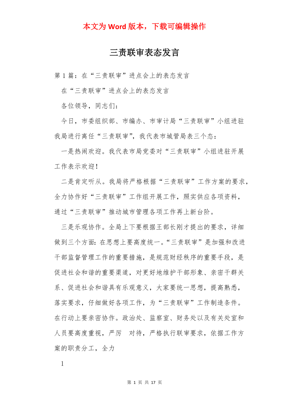 三责联审表态发言.docx_第1页