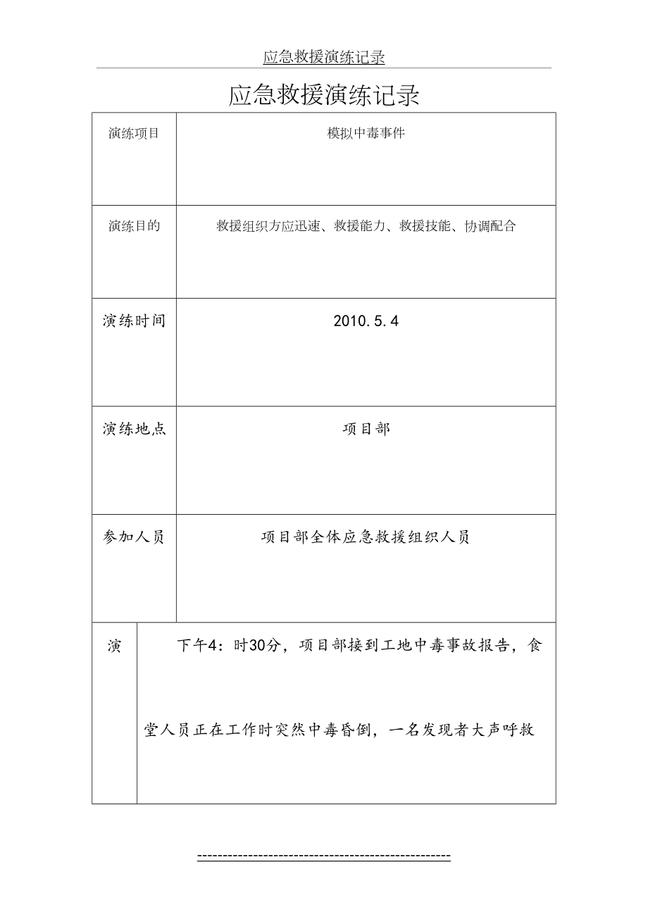 施工现场应急救援演练记录-2.doc_第2页