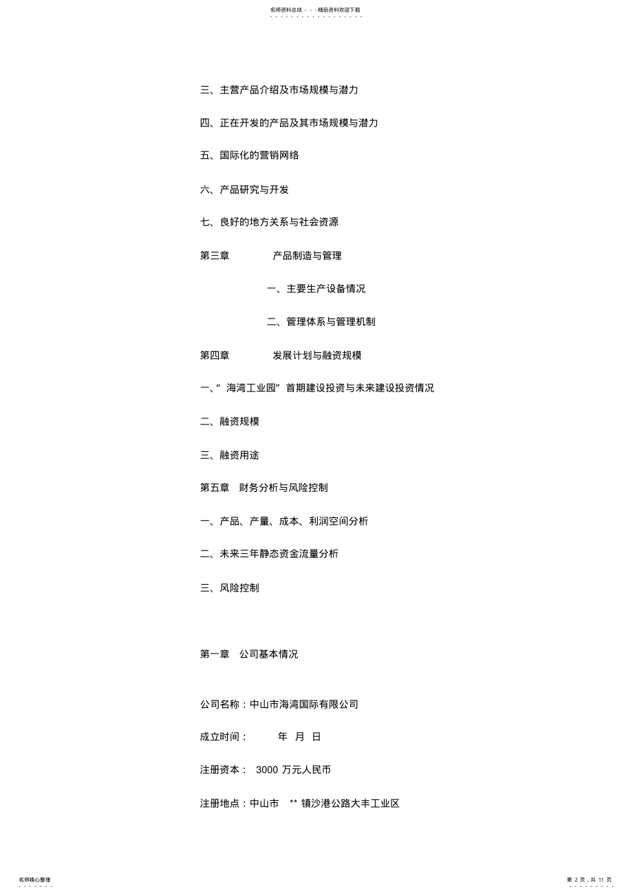 2022年企业发展计划书( .pdf_第2页