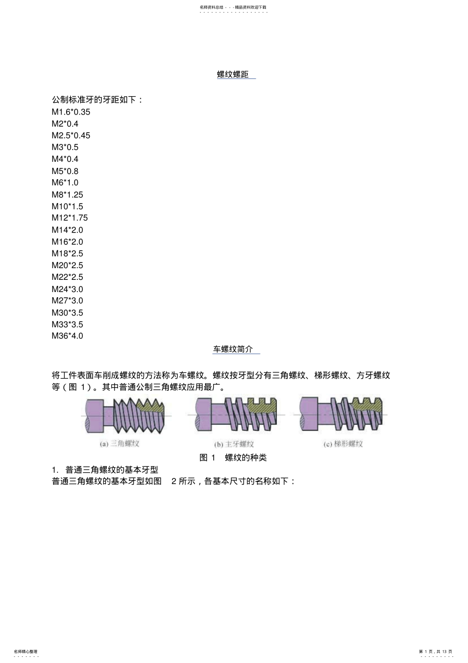 2022年螺纹、螺距标准及加工 .pdf_第1页