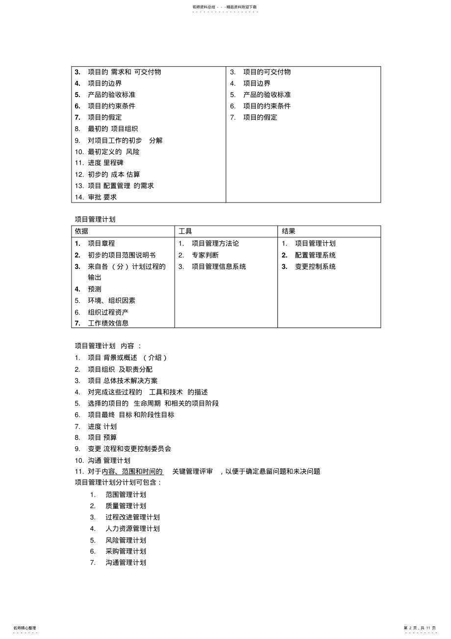 2022年系统集成项目管理工程师整理笔记 .pdf_第2页