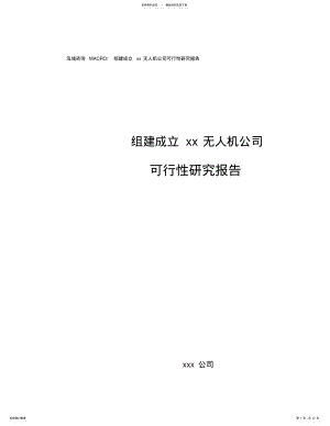 2022年组建成立xx无人机公司可行性研究报告 .pdf