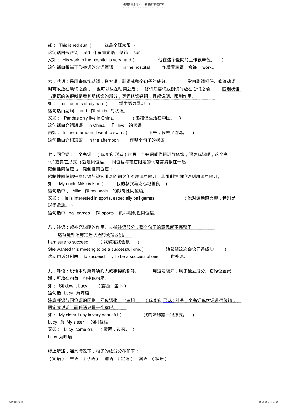 2022年英语句子成分分析大全 .pdf_第2页