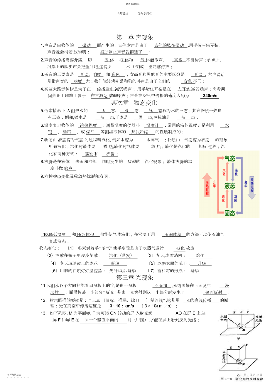 2022年苏科版八年级物理上册知识点及练习题分析3.docx_第1页