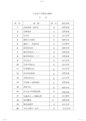 2022年五年级下学期美术教案.docx