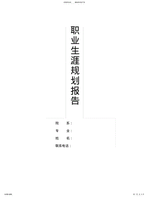 2022年职业生涯规划报告 2.pdf