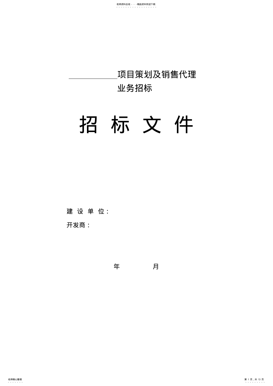 2022年营销代理招标文件 .pdf_第1页