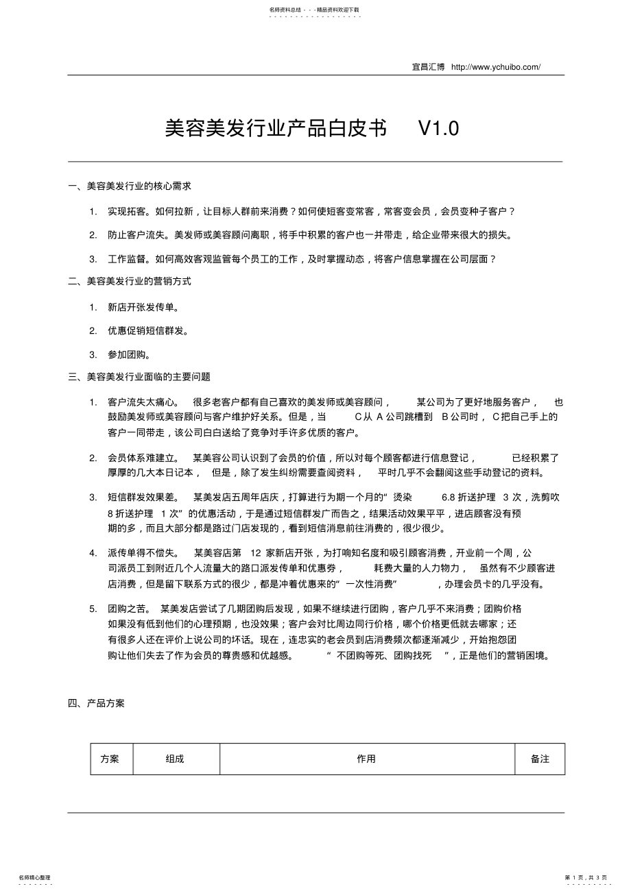 2022年美容美发行业推广方案 .pdf_第1页