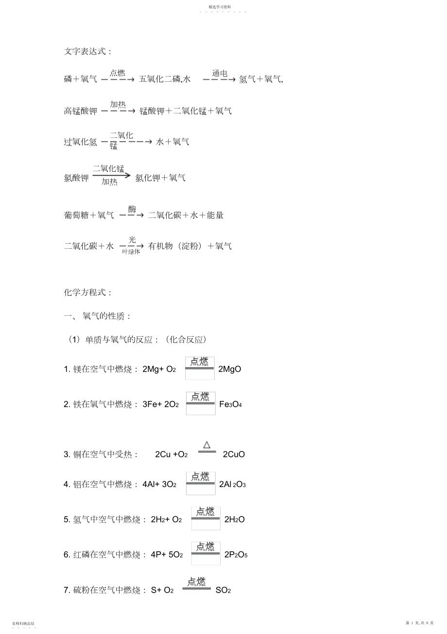 2022年人教版初中化学方程式格式.docx_第1页