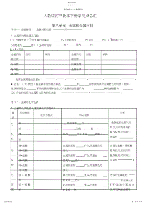 2022年人教版初中化学课本基本知识点汇总3.docx