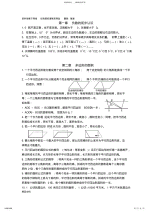 2022年苏教版五年级数学上册知识点汇总 .pdf