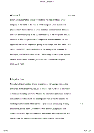 2022年英国航空公司的客户关系管理 .pdf