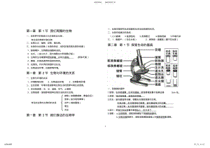 2022年苏教版七年级上册生物复习笔记 .pdf