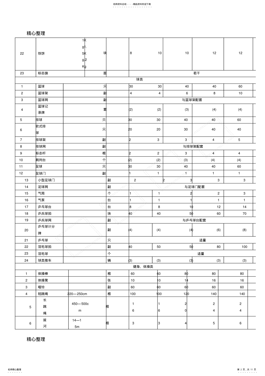 2022年中重点小学体育器材配备标准_共页 .pdf_第2页