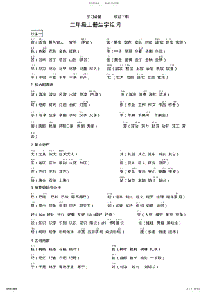 2022年人教版小学二年级上册语文生字表组词拼音 .pdf