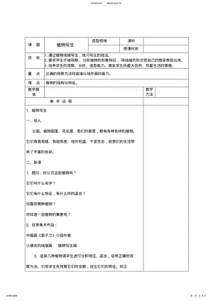 人美版美术四年级下教案 .pdf