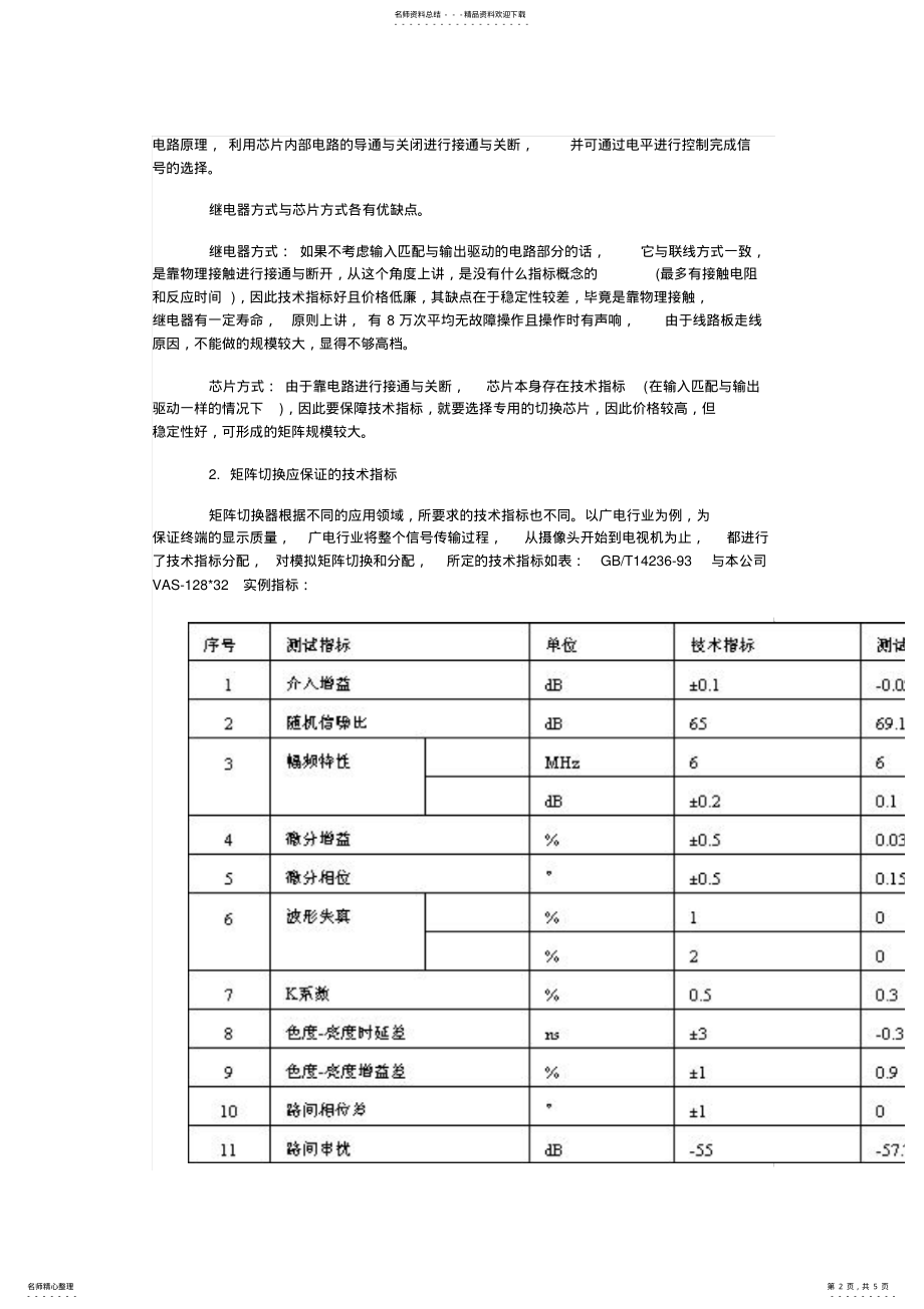 2022年视频矩阵切换原理及技术详解终版 .pdf_第2页