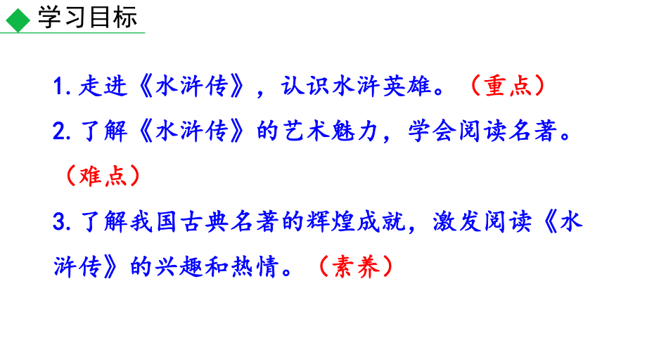 人教部编版九年级语文上册ppt课件设计名著导读-《水浒传》古典小说的阅读.ppt_第2页