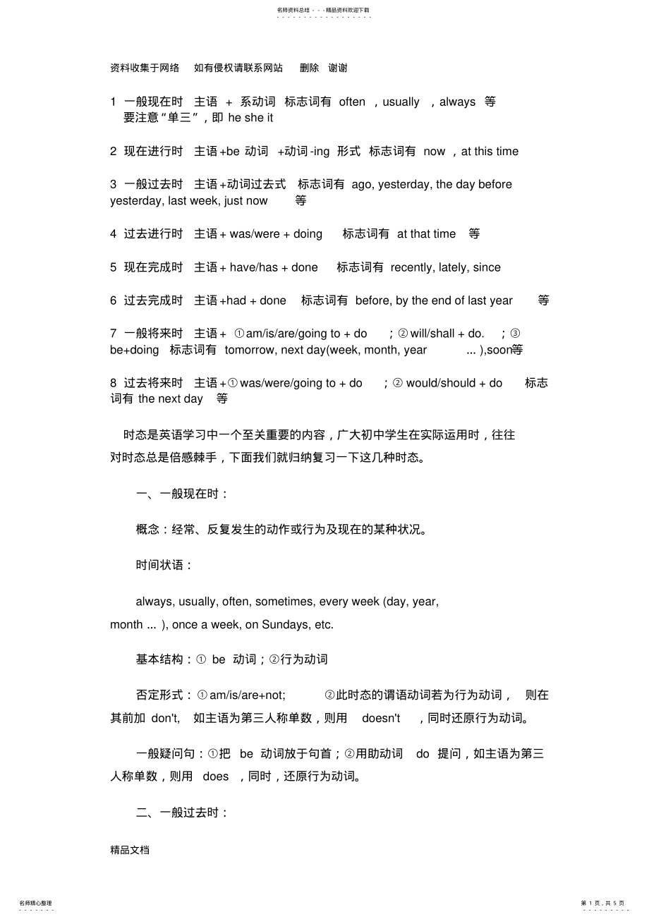 2022年英语语法中的八种时态 .pdf_第1页