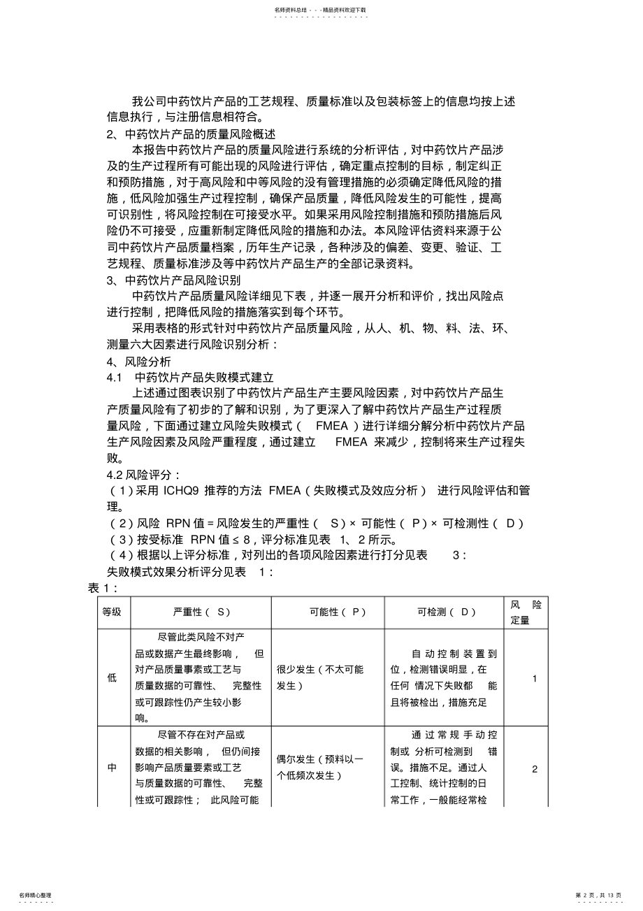 2022年中药饮片产品质量风险评估分析报告- .pdf_第2页