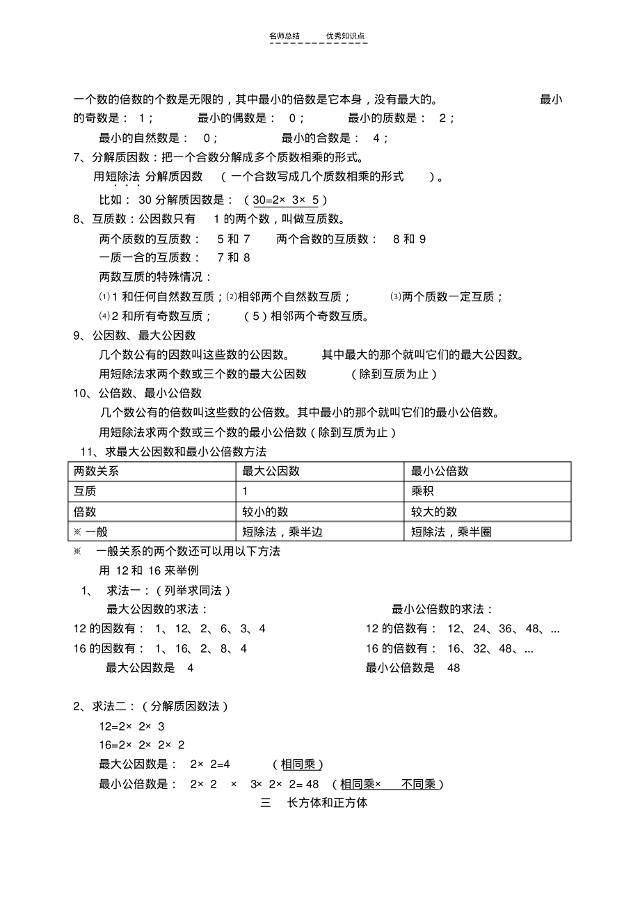 最全面人教版数学五年级下册知识点归纳总结(20211204174754).pdf_第2页