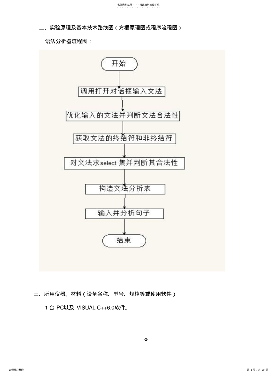 2022年编译原理-语法分析器报告 .pdf_第2页