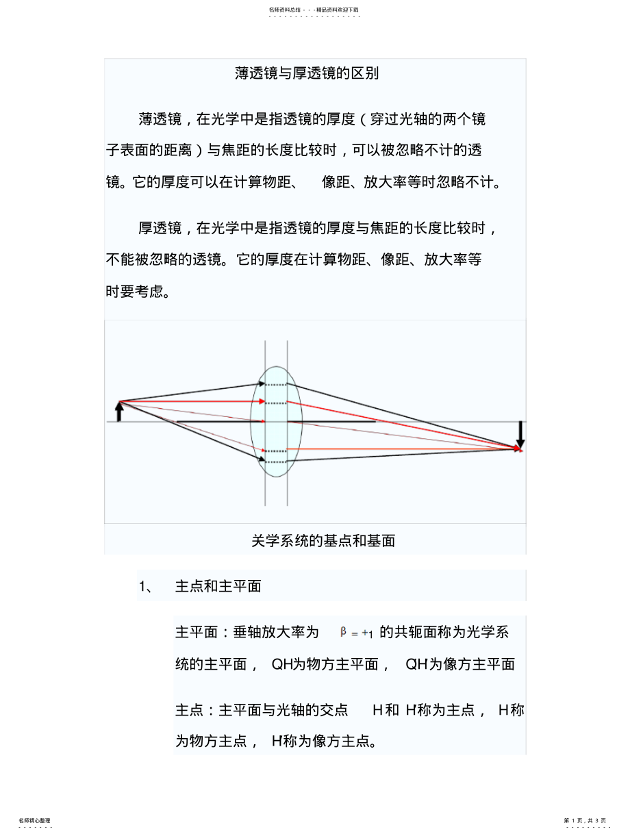 2022年薄透镜与厚透镜的 .pdf_第1页