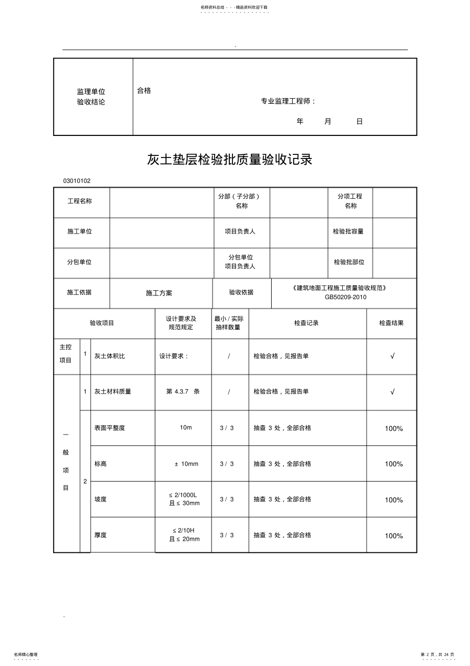 2022年装饰检验批全套 .pdf_第2页