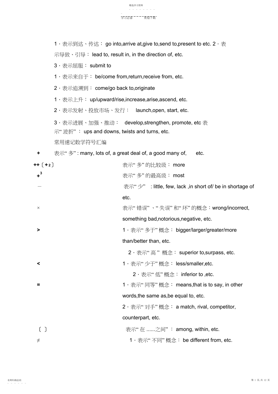 2022年英语听力速记符号.docx_第1页