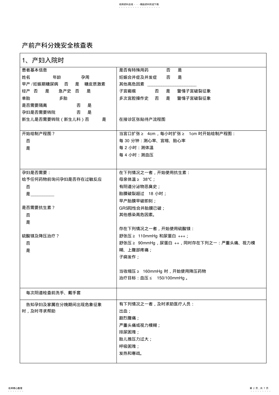 2022年产科分娩安全核查表 .pdf_第2页