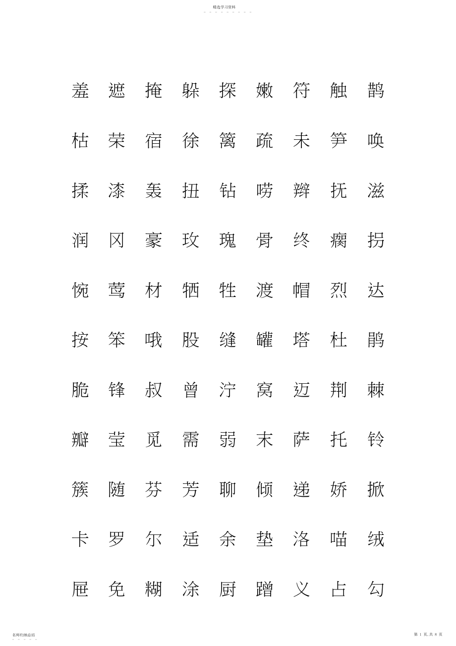 2022年人教版二年级语文下册所有生字注音练习.docx_第1页