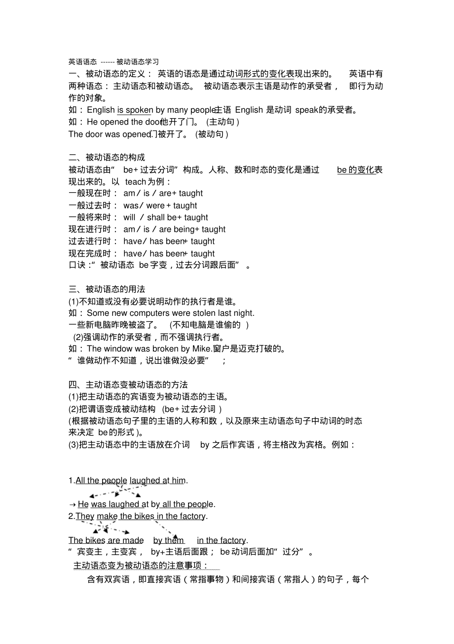 英语语态------被动语态学习.pdf_第1页